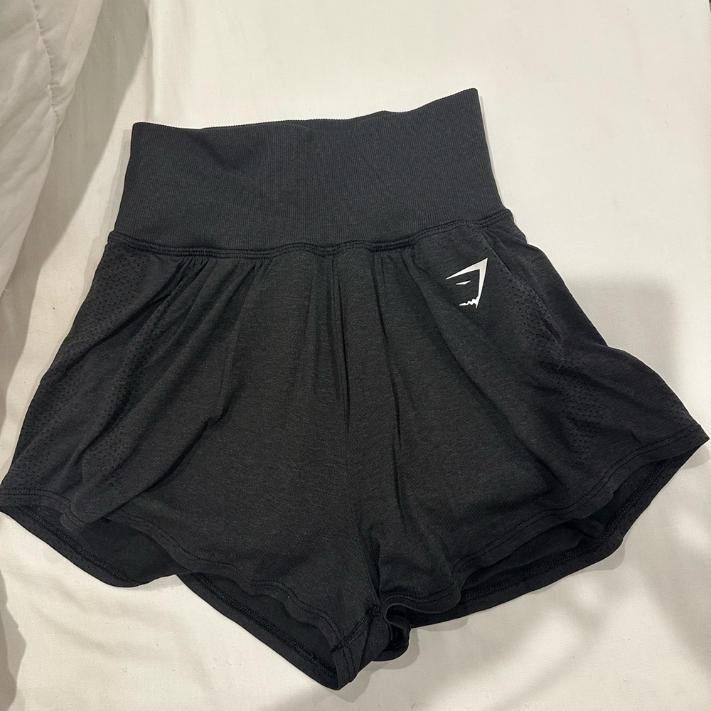 Women’s black GymShark Vital Seamless 2 in 1 shorts XXS/XS
